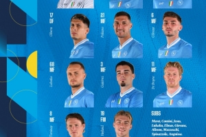 卡利亚里VS那不勒斯首发：德布劳内、麦克托米奈出战，卢卡库替补